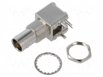 Connector: BNC | socket | female | angled 90&deg; | 75&Omega; | THT | on PCBs