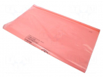 Protection bag | ESD | L: 610mm | W: 508mm | Thk: 75um | 100pcs | LDPE | pink