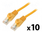 Patch cord | U/UTP | Cat: 5e | RJ45 plug,both sides | stranded | CCA