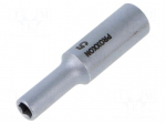 Socket | socket spanner | HEX 5mm | 1/4" | Socket: 6-angles