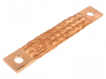 Braids | earthing tape | W: 40mm | 120mm2 | &Oslash;1: 17mm | &Oslash;2: 17mm | 420A | ST