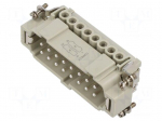 Connector: HDC | contact insert | male | CNE | PIN: 16 | 16A | 600V | 16+PE