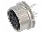 Connector: M16 | socket | female | PIN: 6 | 5A | 150V | THT | straight | IP40