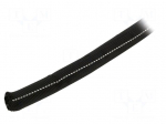 Braid | &Oslash;Braid : 5&divide;8mm | PET,polyester | black | incised | -50&divide;125&deg;C