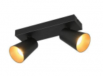 Trio Sharp spot 2-pc GU10 matt black/gold gaismeklis 817100232 4017807613063