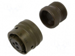 Connector: military | plug | female | PT/451 | 13A | 600V | PIN: 3 | olive