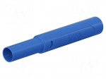 Laboratory connector: 4mm banana | plug | 32A | 1kV | blue | insulated
