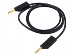 Test lead | 60VDC | 30VAC | 32A | Len: 1m | black | Cond.cross sec: 2.5mm2