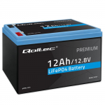 Qoltec LiFePO4 lithium iron phosphate battery | 12.8V | 12Ah | 153.6Wh | BMS