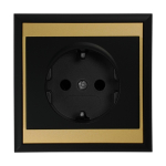 Uued tooted // Gniazdo pojedyncze p/t 2P+Z, Schuko Luna, 16A, 250V, PT-17L, czarny/złoty