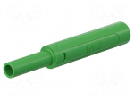 Laboratory connector: 4mm banana | socket | 1kV | 32A | L: 65mm | green