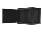 Lanberg | Rack cabinet 19" wall-mount 9U/600x450 for self-assembly with metal door (flat pack) | WF01-6409-00B | Black