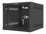Servers Lanberg  Rack cabinet 10" wall-mount 4U/280x310 (flat pack) with glass door, black |