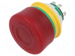 Switch: emergency stop | 16mm | Stabl.pos: 2 | NC x2 | red | yes | IP65 | XA