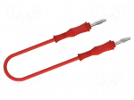 Test lead | 60VDC | 30VAC | 25A | banana plug 4mm,both sides | Len: 1m