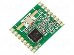 Module: RF | FM transceiver | FSK | 433.92MHz | SPI | -120dBm | 13dBm