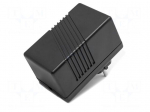 Enclosure: for power supplies | X: 64.5mm | Y: 120mm | black