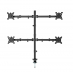 Gembird MA-D4-01 Adjustable desk 4-display mounting arm (rotate, tilt, swivel), 13&rdquo;-32&rdquo;, up to 10kg per screen