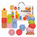 Tullo Sensory blocks &ndash; Montessori educational set, 18 pieces