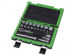 Socket-set | 6-angles,socket spanner | 3/8" | 23pcs.