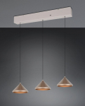 Trio Laguna LED piekarama lampa 3-pc coffee brushed steel 336210365 4017807671056