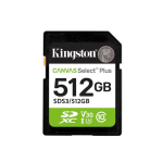 Memory cards Kingston  Canvas Select Plus | 512 GB | SD | Flash memory class Class 10, UHS-I, U1/U3, Video Class 10/30