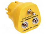 Earthing plug | ESD | yellow | 1M&Omega;