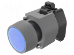 Switch: push-button | 22mm | Stabl.pos: 1 | blue | IP65 | flat | 04 | Pos: 2