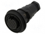 Connector: circular | plug | female | PIN: 25 | 1A | 50V | w/o contacts