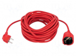 Extension lead | 3G1.5mm2 | 50m | PVC | red | Sockets no: 1 | 16A