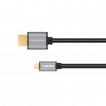 HDMI 2.0 &ndash; Micro HDMI kabelis 180cm, 4K 60Hz, HDR, 3D, 18Gbps, HDCP 2.2 &ndash; Kruger & Matz Basic seeria