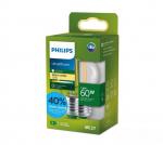 PHILIPS LED stikla 60W P45 E27 2700K caurspīdīga ultra energoefektīva spuldze 8721103052094 929004586201