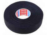Fabric tape | PET wool | W: 25mm | L: 25m | black