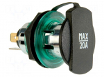 Car lighter socket adapter | car lighter socket x1 | 20A | green