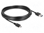 Cable | USB 2.0 | USB A plug double sided,USB B mini plug | 5m