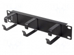Cable organizer | 1U | black | Standard: 10"