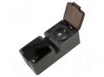 Connector: AC supply | socket | 2P+PE | 250VAC | 16A | brown | wall mount