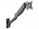 Holder | for wall mounting | 9kg | 15&divide;32" | black | Arm len: 540mm