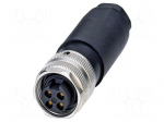 Connector: 7/8" | plug | PIN: 4 | straight | unshielded | 9A | 300V | IP67