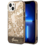 Guess GUHCP14MHGPLHC Porcelain Collection Hardcase for iPhone 14 Plus / 15 Plus 6.7" / ochre