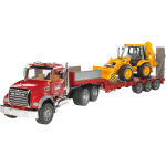 bruder MACK Granite low loader and JCB 4CX backhoe loader