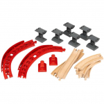 BRIO rail package mountain and valley, train (wood/red, 16 pieces)