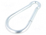 Snap hook | steel | for rope | 200mm | zinc | Size: 15mm