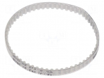 Timing belt | T2.5 | W: 4mm | H: 1.3mm | Lw: 145mm | Tooth height: 0.7mm
