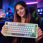 Inca IKG-455 keyboard Gaming USB + RF Wireless + Bluetooth QWERTY German White