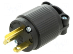 Connector: AC supply | male | power supply | plug | 2P+PE | 250VAC | 20A