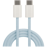 Tahvelarvutid ja tarvikud // USB kaablid // Maxlife kabel mxuc-06 usb-c &ndash; usb-c 1,0 m 20w niebieski nylonowy