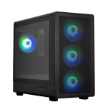 Zalman M5, mATX Mini Tower PC Case, 120mm ARGB x 4, Black