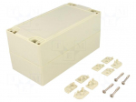 Enclosure: multipurpose | X: 80mm | Y: 160mm | Z: 80mm | ABS | IP65