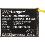 4300 mAh for Samsung EB-BN972ABU,GH82-20814A,EB-BN972ABUL